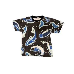 Kenzo Paris -Vintage “No Fish No Nothing” Collection -Carp Print T Shirt -Size L